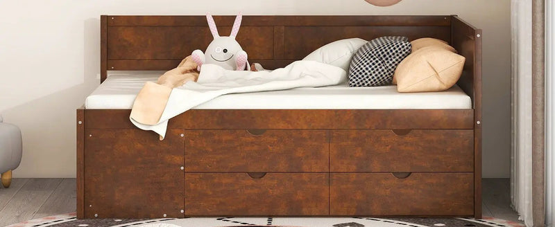 Daybed With Drawers And Shelves by HouseOfZazla