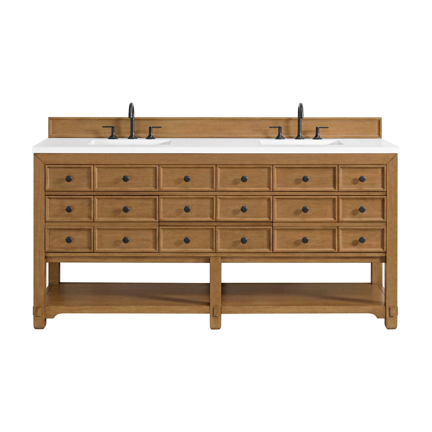 James Martin Malibu 72" Double Bathroom Vanity, Amber Birch, view 38