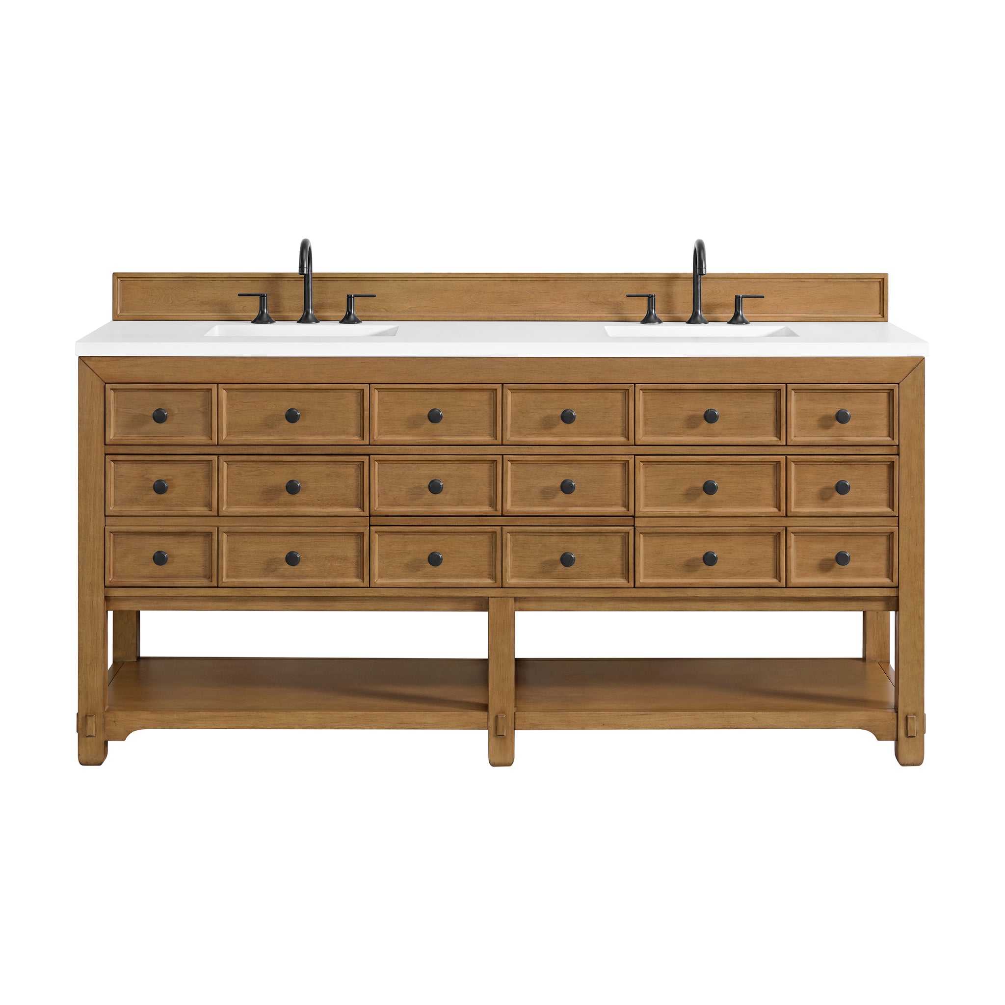 James Martin Malibu 72" Double Bathroom Vanity, Amber Birch, view 38