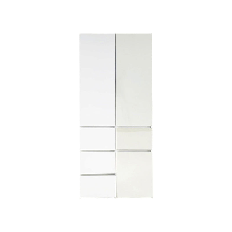 Elise - Modular Closet System With Mirror, Customizable Storage Solution - White by HouseOfZazla