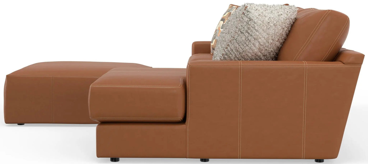 Minori - Italian Leather Sofa / Chaise And Cocktail Ottoman by Unique Piece Furniture