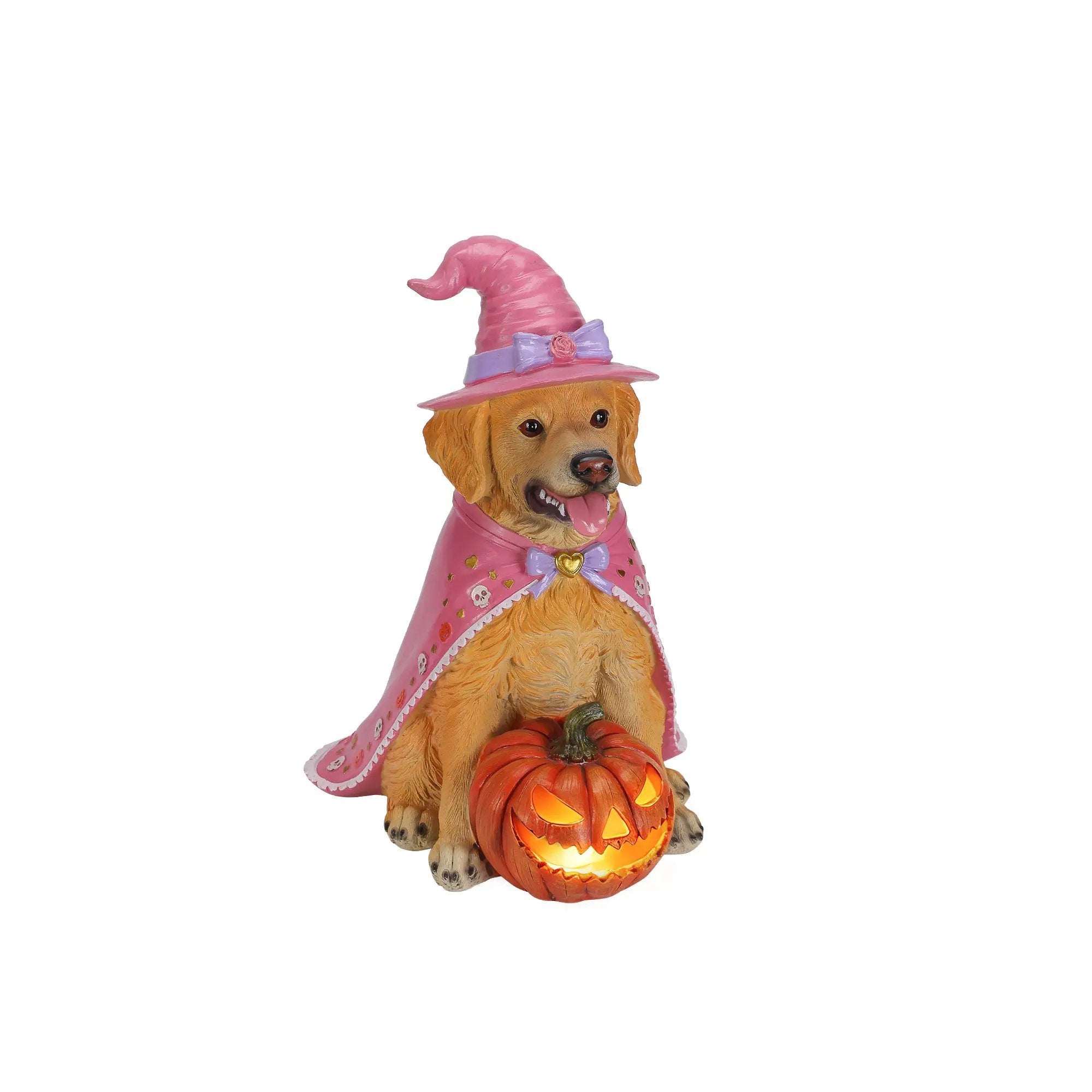 Halloween Golden Retriever Dog Statue by HouseOfZazla