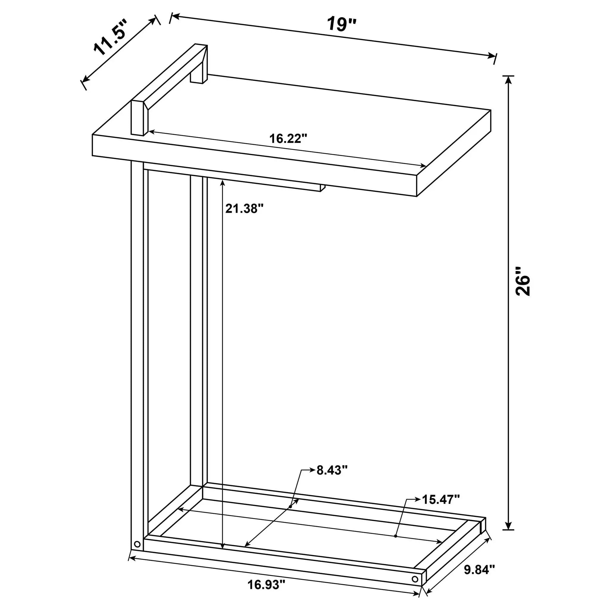Stetsonia - C-Table With USB Charging Port by HouseOfZazla