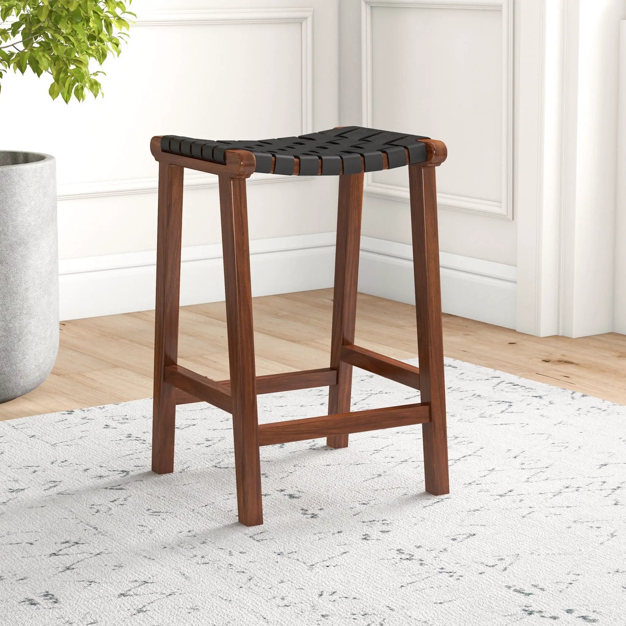 James - Mid-Century Modern Genuine Counter Stool by HouseOfZazla