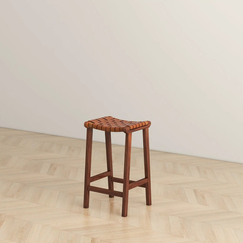 James - Mid-Century Modern Genuine Counter Stool by HouseOfZazla