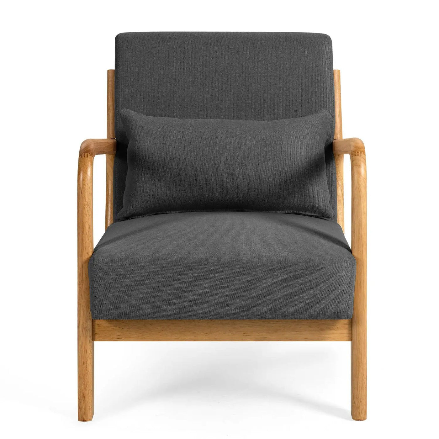 Leisure Chair With Solid Wood Armrest And Feet, Mid-Century Modern Accent Sofa, 1 Seat by Unique Piece Furniture