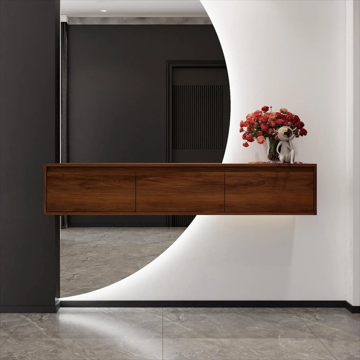 Modern Minimalist Bathroom Cabinet With Soft Close Drawers And Floating Mounting Design by HouseOfZazla