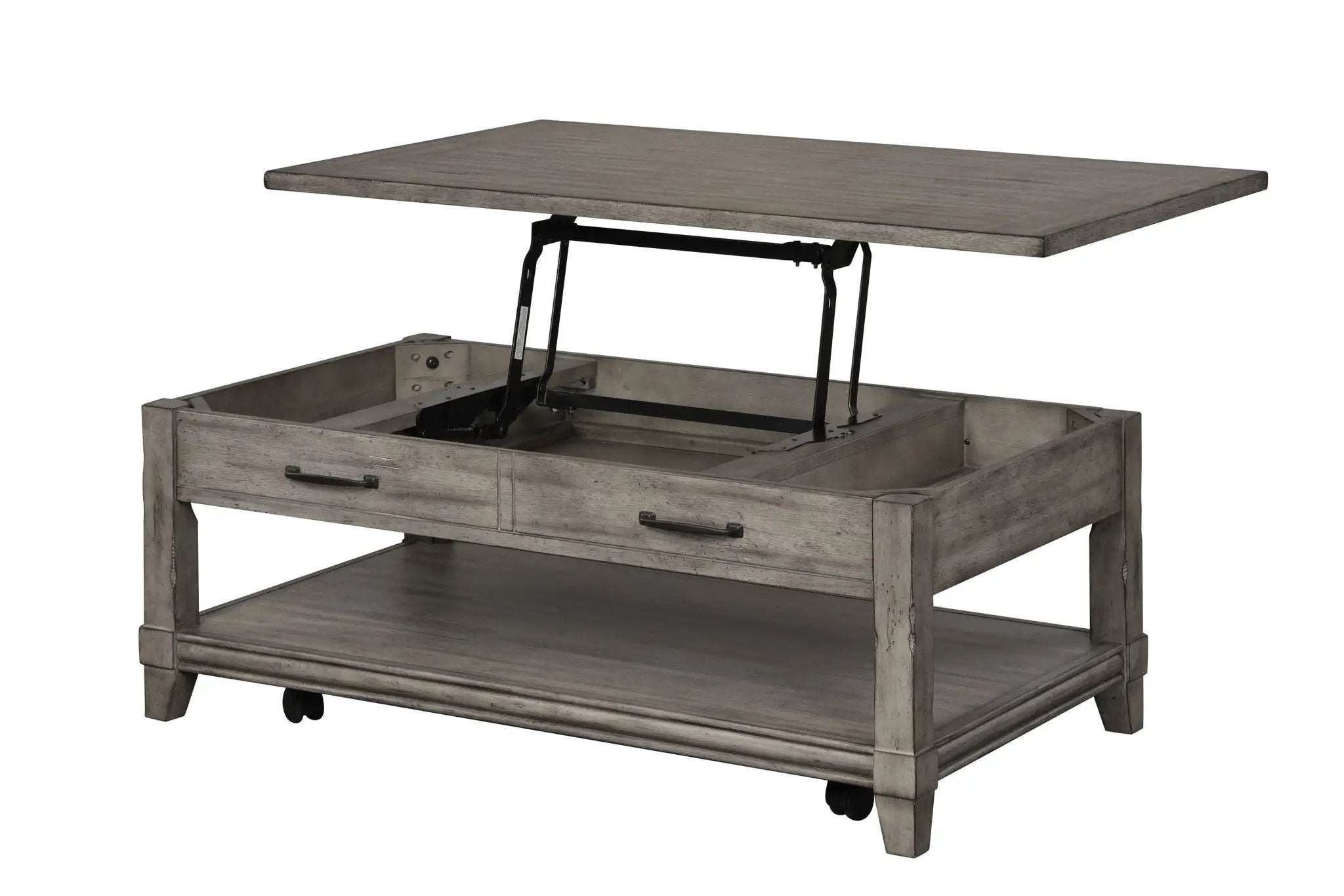 Lift Top Cocktail Table With Casters - Gray by Unique Piece Furniture