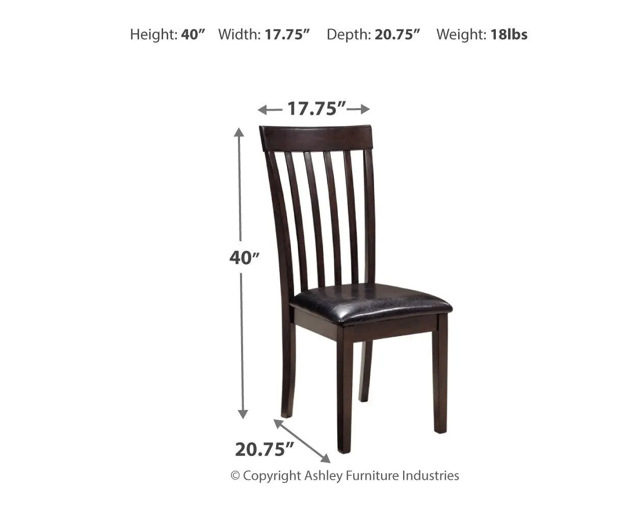 Hammis - Dining UPH Side Chair (Set of 2) - Dark Brown by Unique Piece Furniture