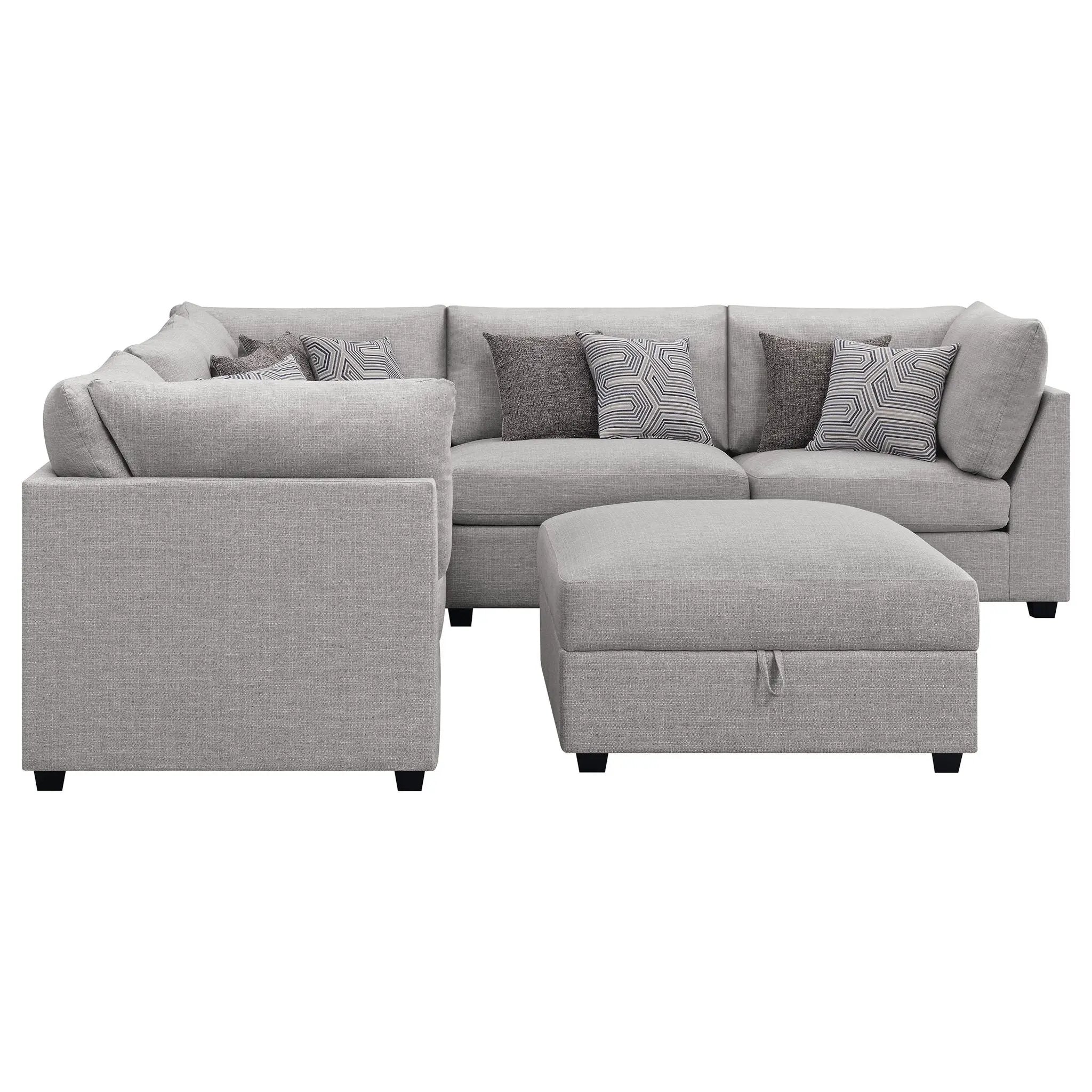 Cambria 6-piece Upholstered Modular Sectional Sofa Grey by Unique Piece Furniture