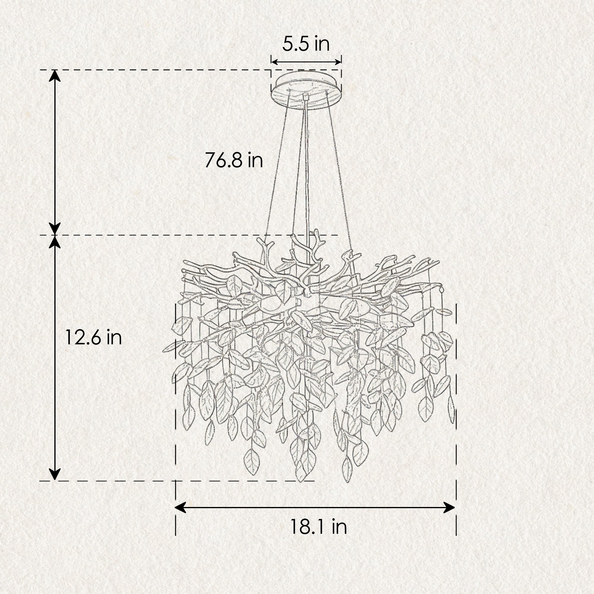 6-Light Chandelier Crystal Ceiling Lamp - Gold Finish by HouseOfZazla