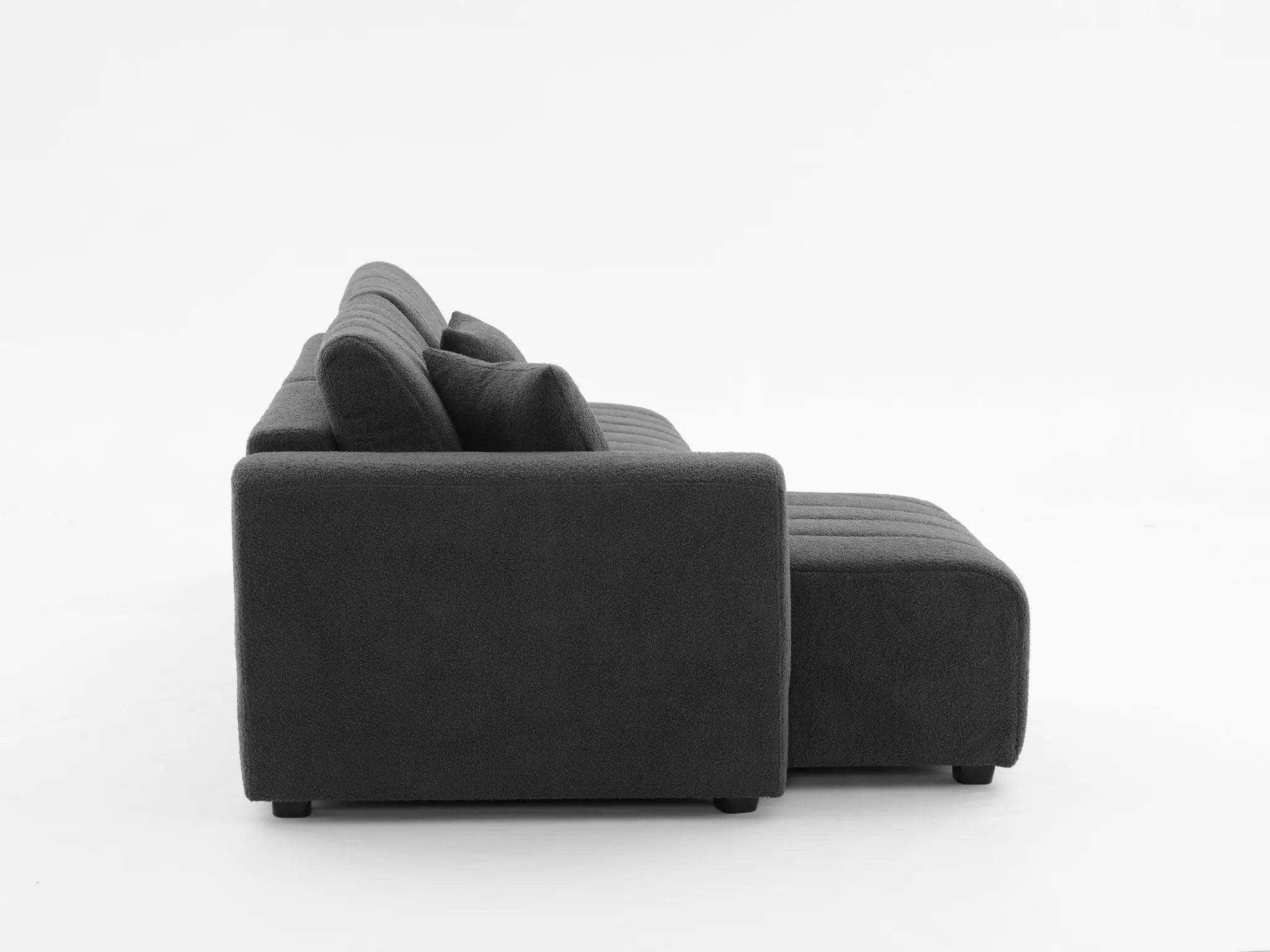 Jessica - Lamb Wool Sectional Sofa With Chaise by HouseOfZazla