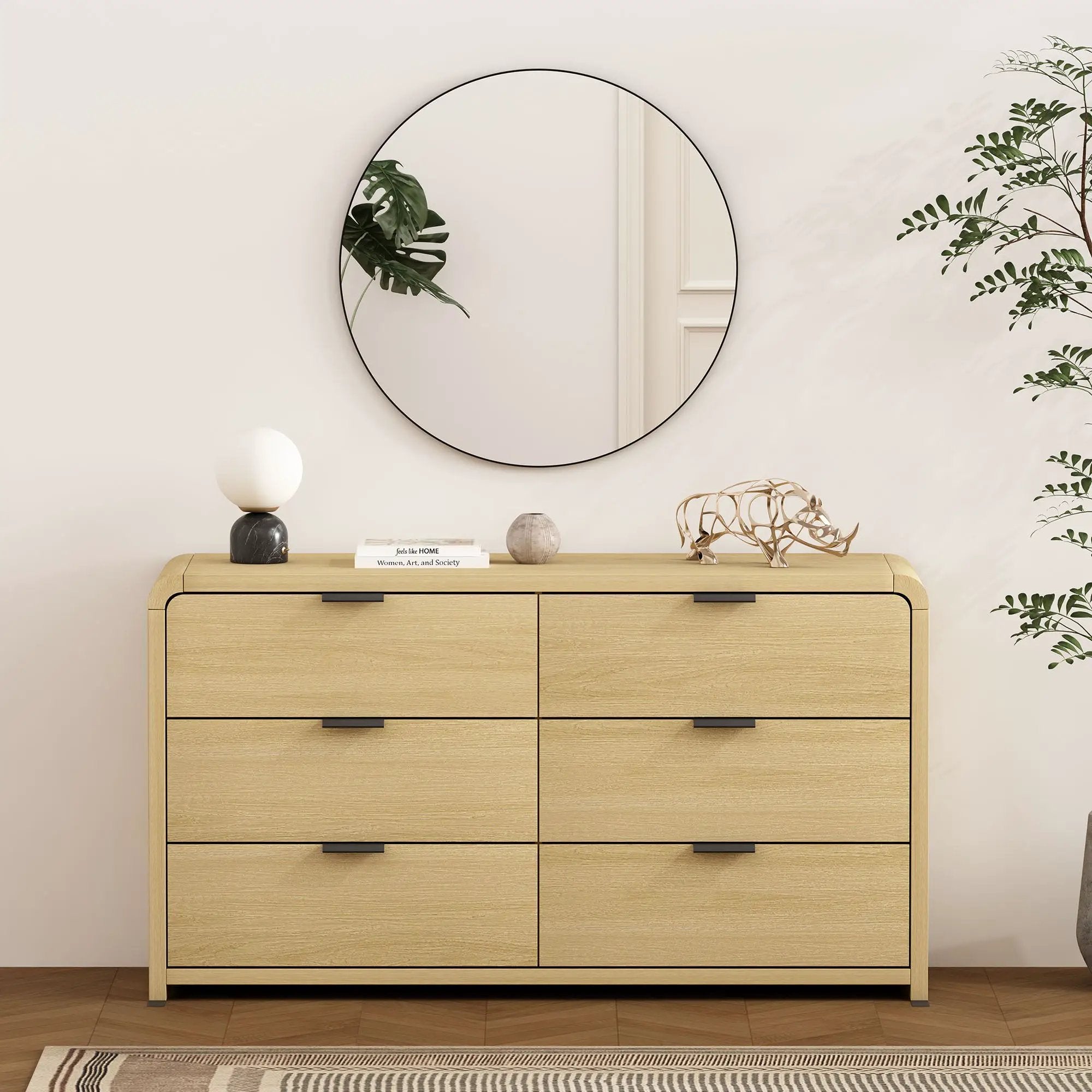 Grace - Dresser With 6 Drawers - Oak by HouseOfZazla