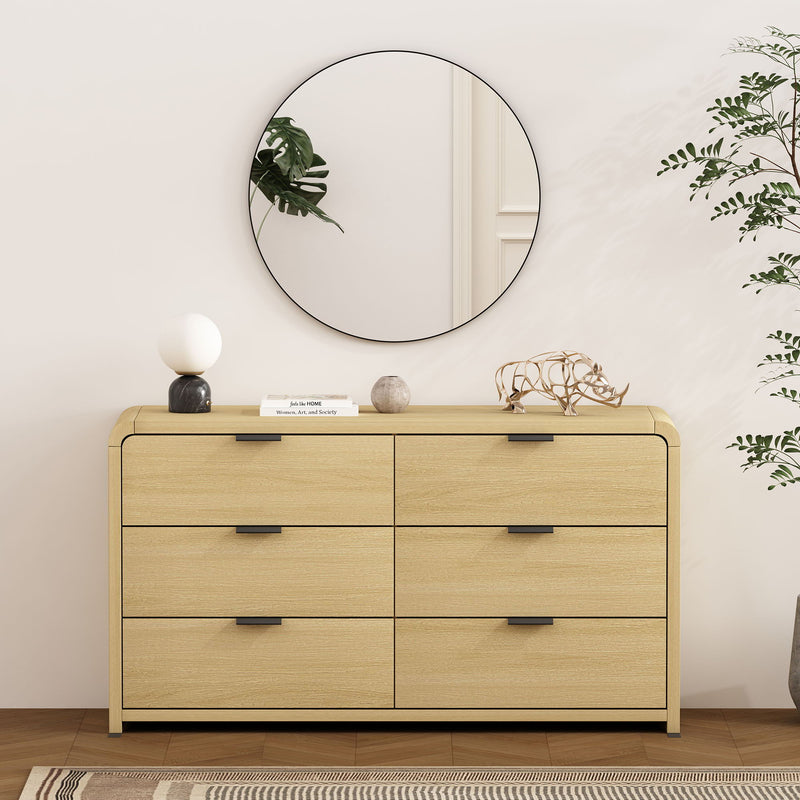 Grace - Dresser With 6 Drawers - Oak by HouseOfZazla