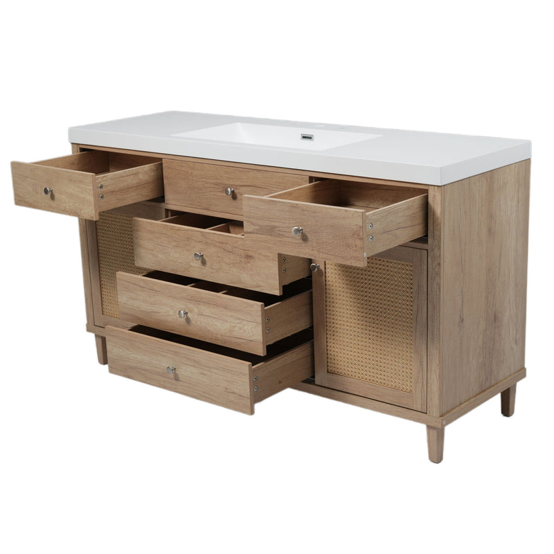 Bathroom Vanity With Sink, 5 Legs, Soft Close Drawers by HouseOfZazla