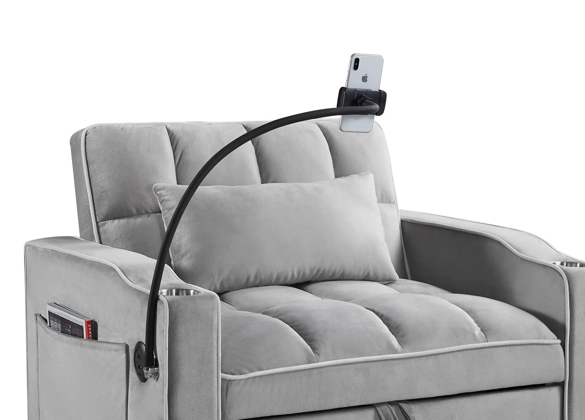 Convertible Sleeper Chair Sofa Bed Adjustable Pull Out Sleeper Chair Bed Multi-Pockets Folding Sofa Bed For Living Room Bedroom Small Space, 3 In 1 Sofa Bed by Unique Piece Furniture