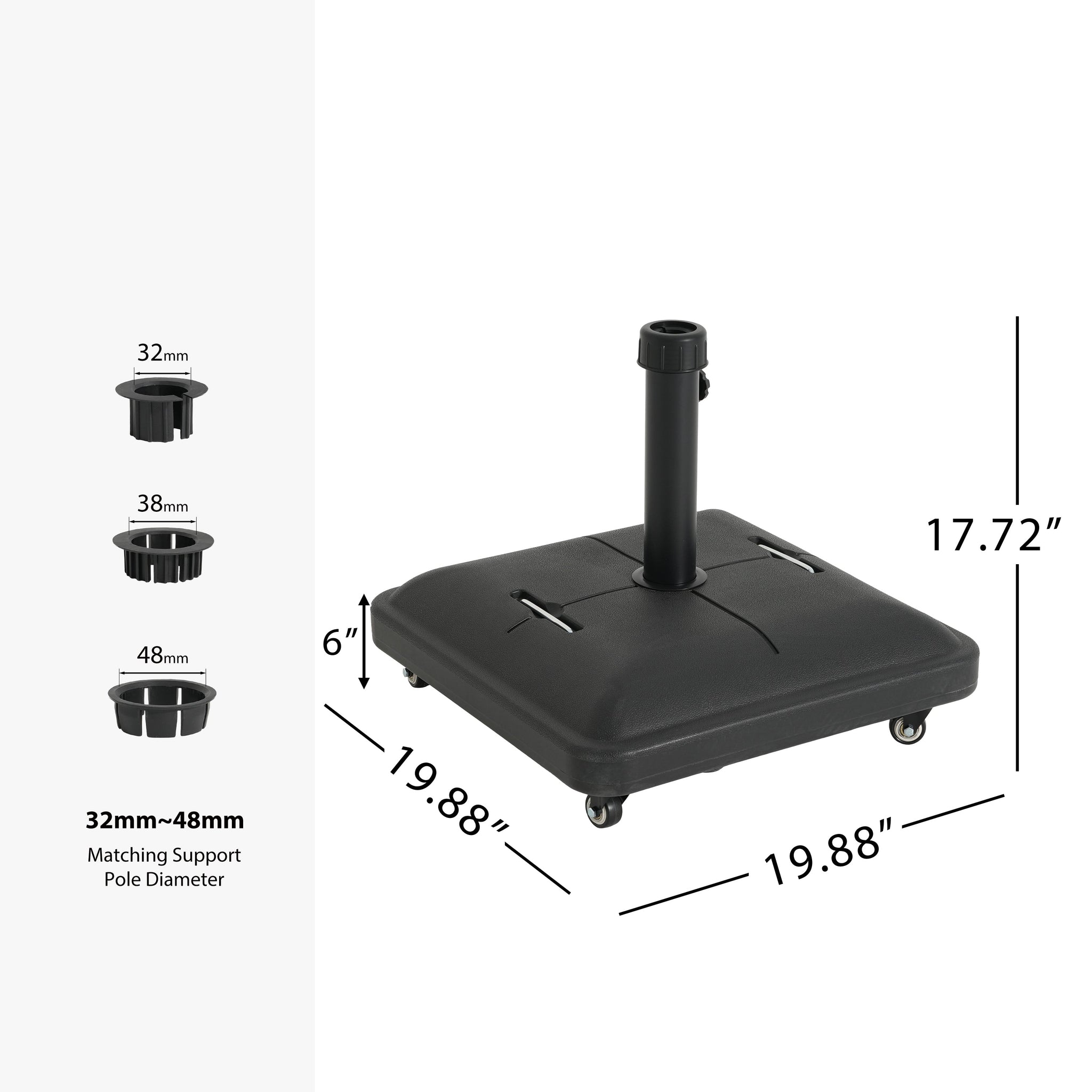 Halea Outdoor 90-Pound Square Umbrella Base by HouseOfZazla