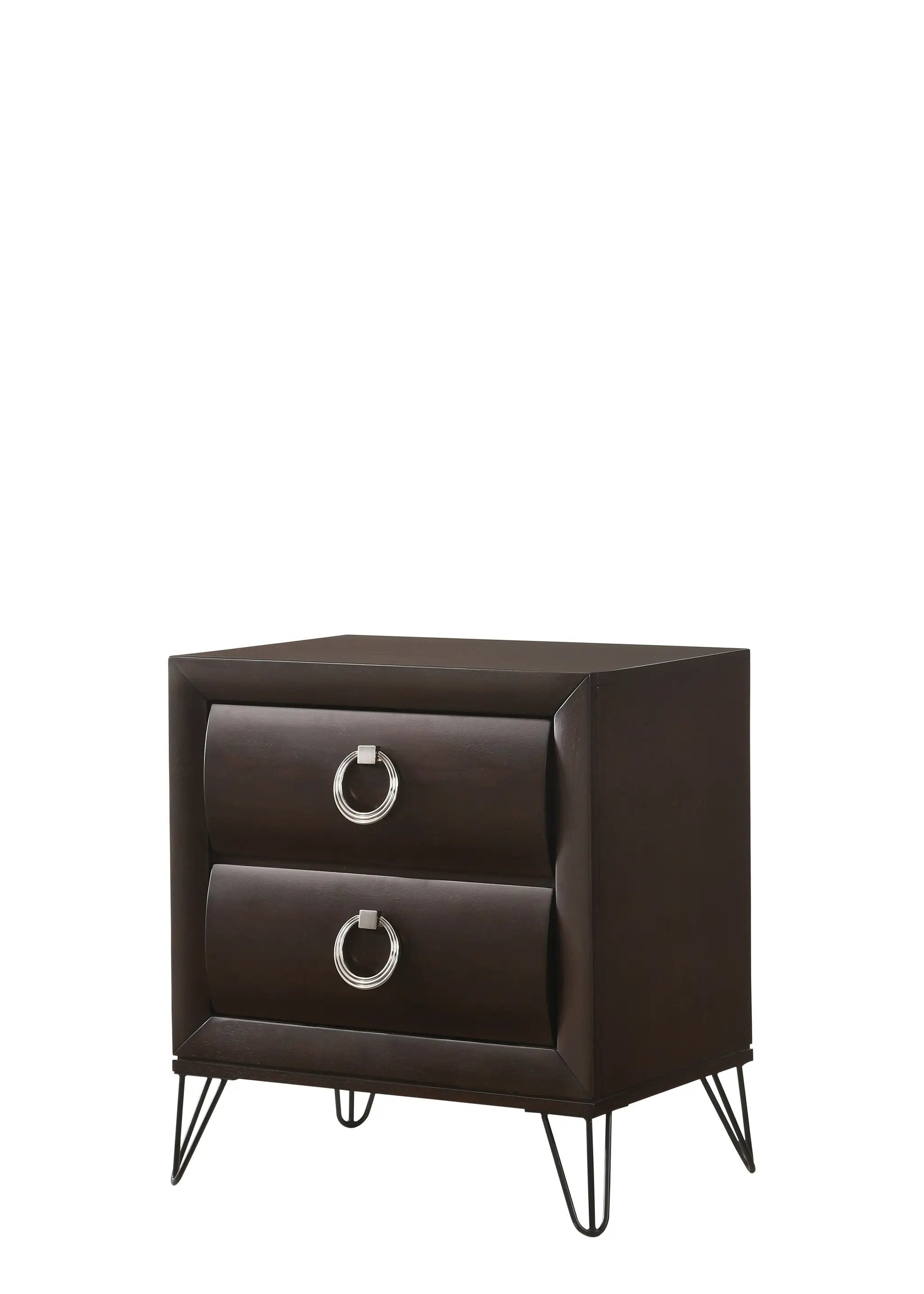 Tablita Dark Merlot Finish Nightstand by HouseOfZazla