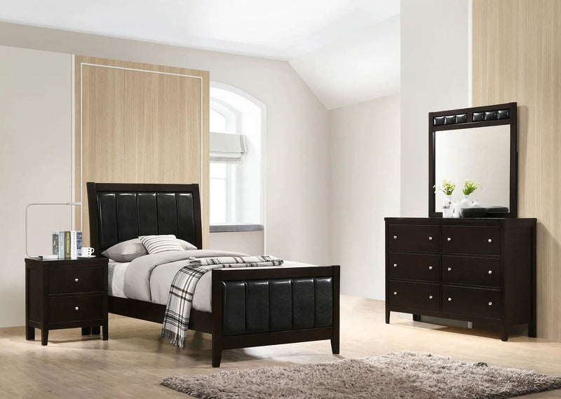 Carlton 4-piece Twin Bedroom Set Cappuccino by Unique Piece Furniture