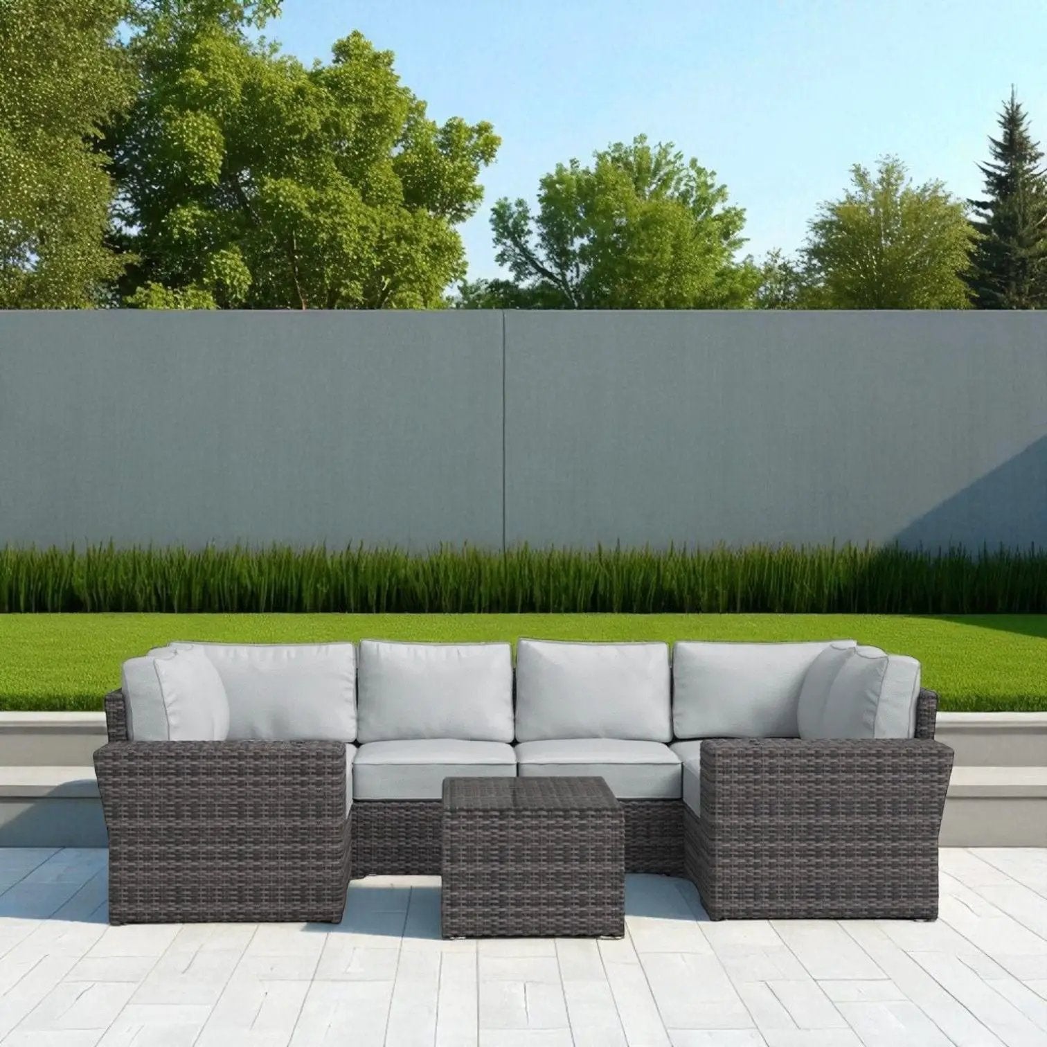 Stylish Wicker Patio Set Table by Unique Piece Furniture