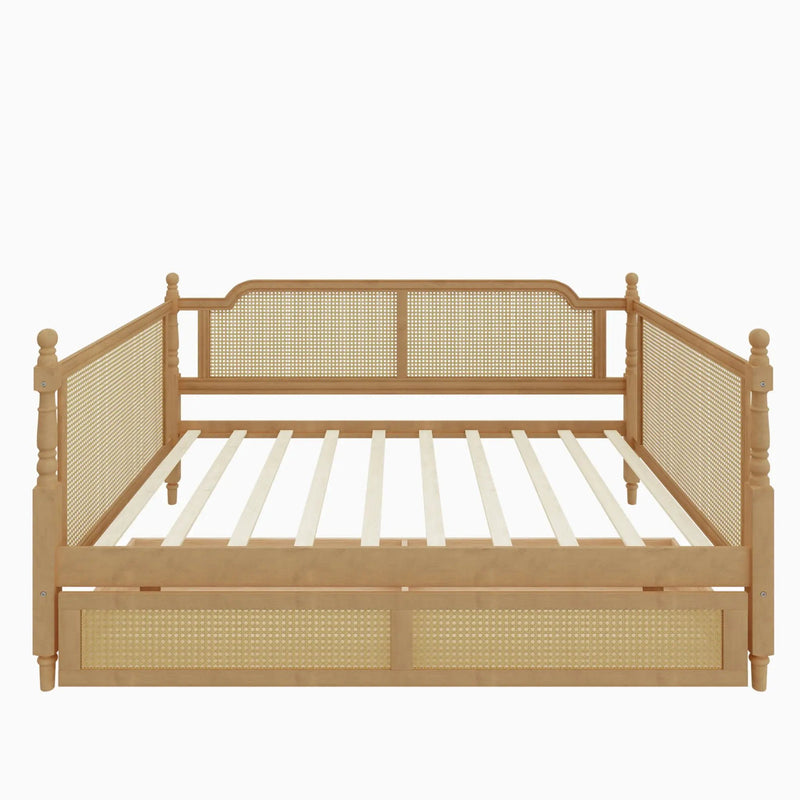 Full Size Daybed With 2 Drawers - Walnut by HouseOfZazla