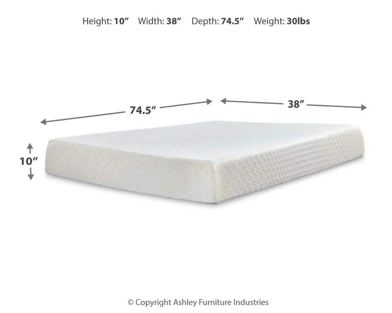10 Inch Chime Memory Foam - Firm Memory Foam Mattress by Unique Piece Furniture