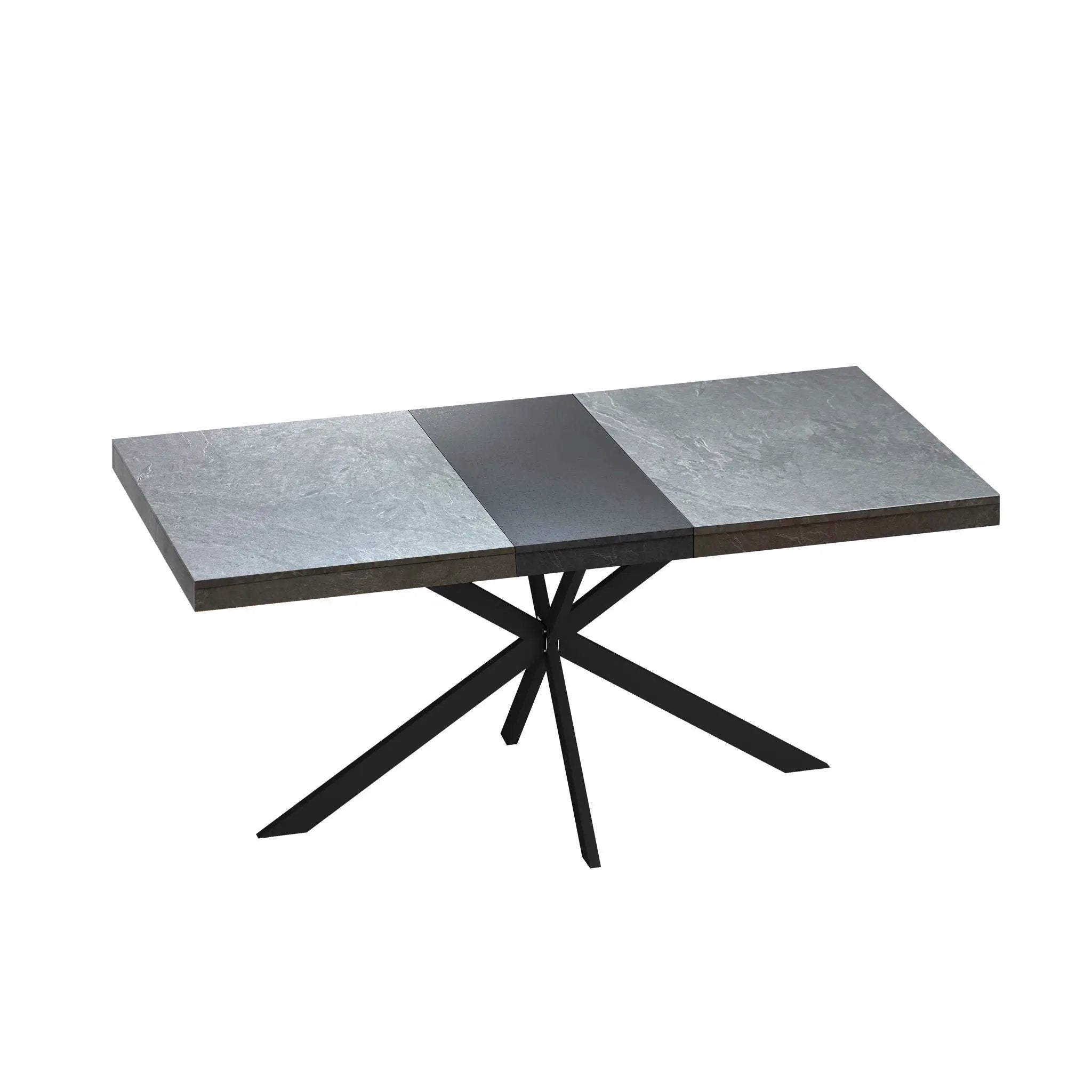 Retro Rectangular Stretch Dining Table With Embossed Center Plate by HouseOfZazla