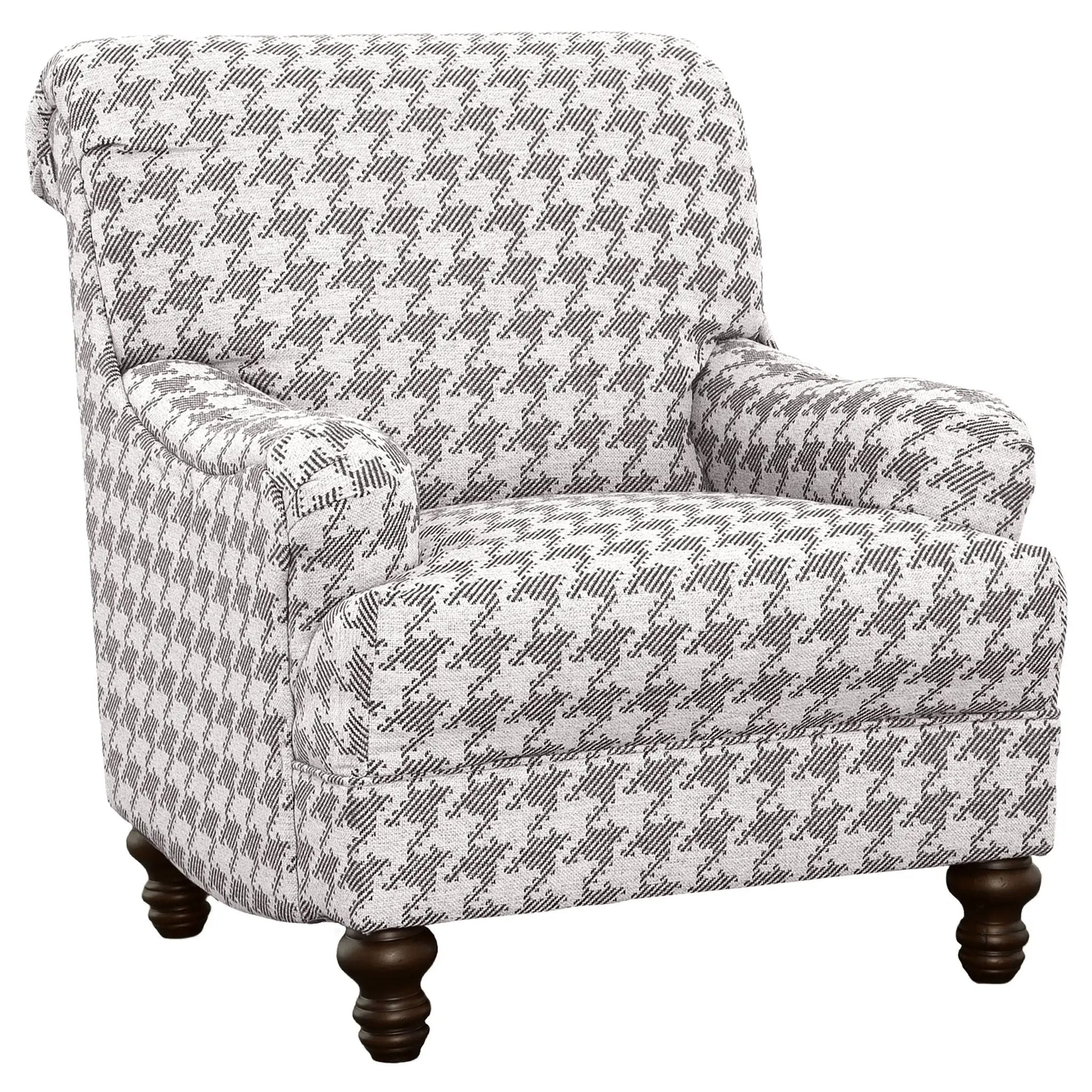 Glenn Upholstered English Arm Accent Chair Grey by Unique Piece Furniture