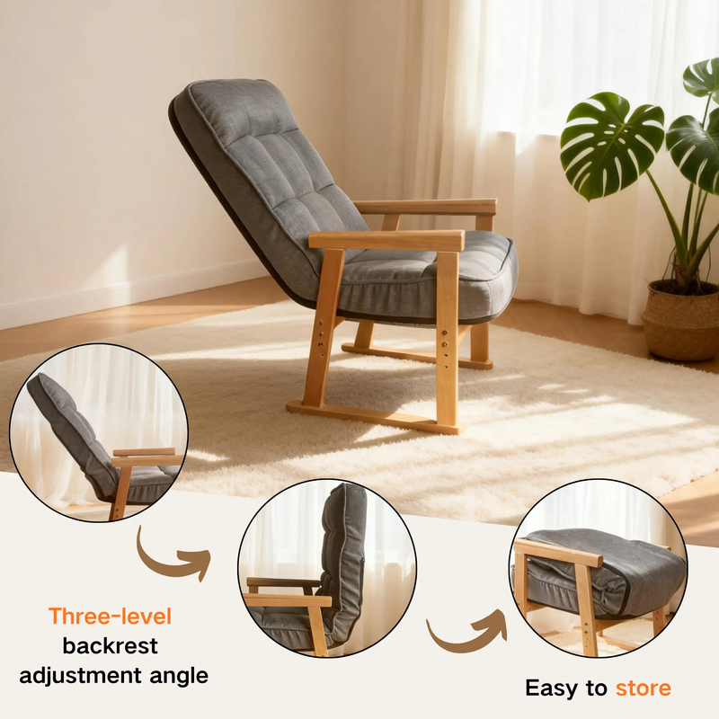 Modern Adjustable Lounge Chair with Three-Level Lumbar Adjustment by HouseOfZazla