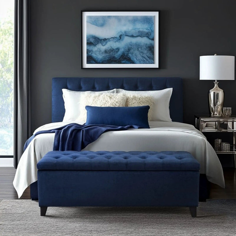 Shandra - Tufted Top Soft Close Storage Bench by HouseOfZazla