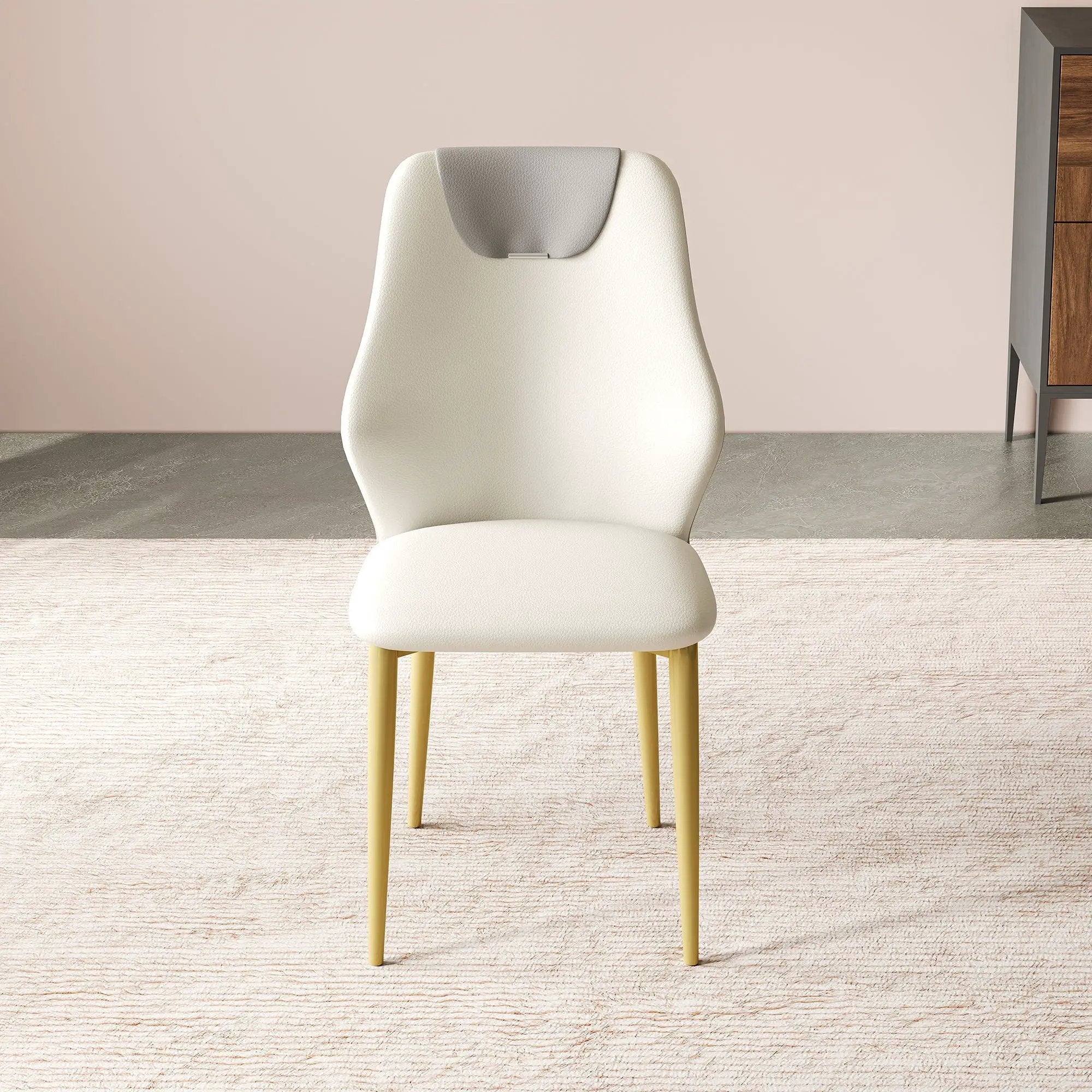 Dining Chairs (Set of 2) - Beige / Gray by Unique Piece Furniture