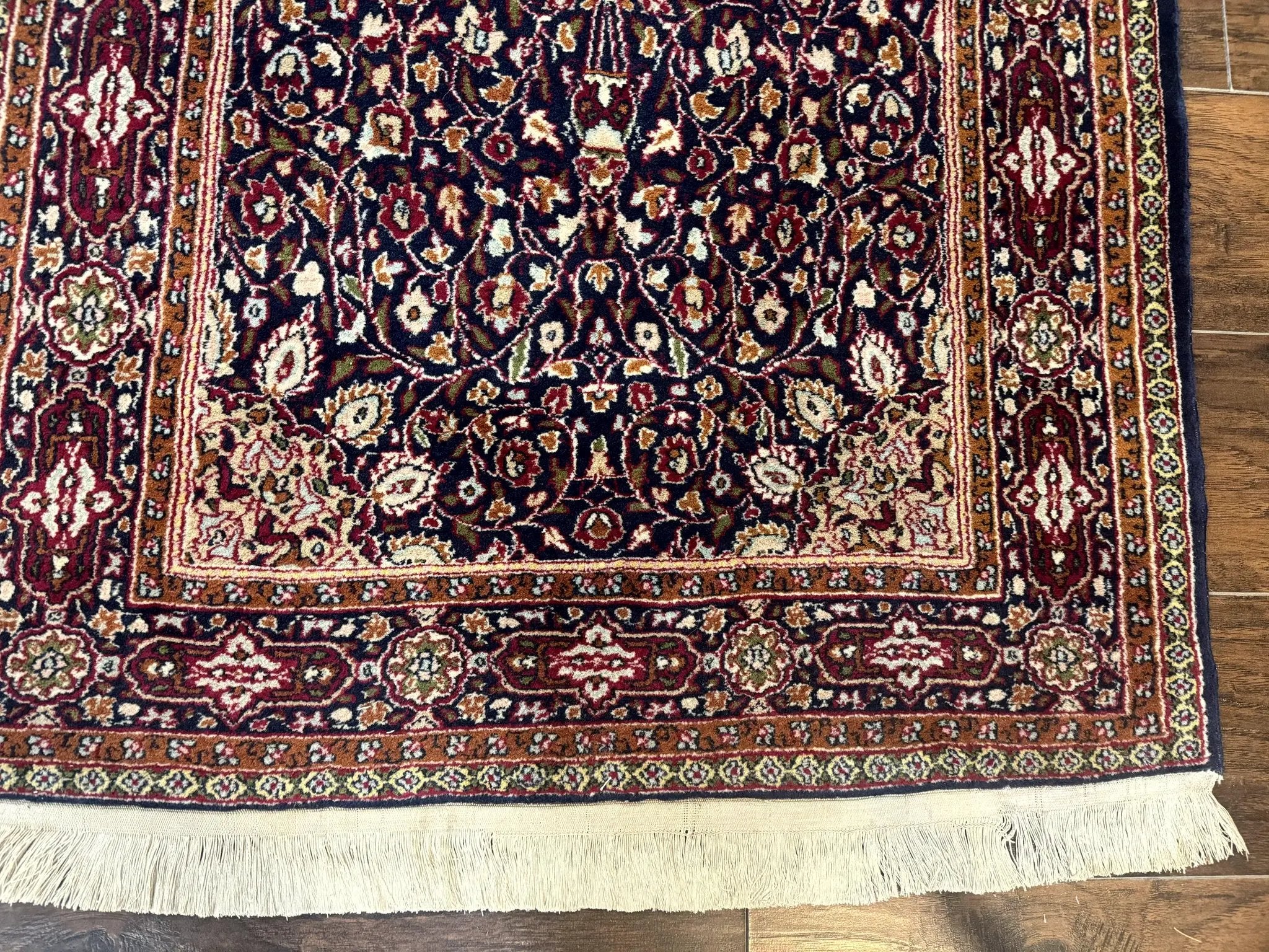 Indo Kashmiri Rug 3x5, Navy Blue, Very Fine 400 KPSI, Pair A by Jewel Rugs
