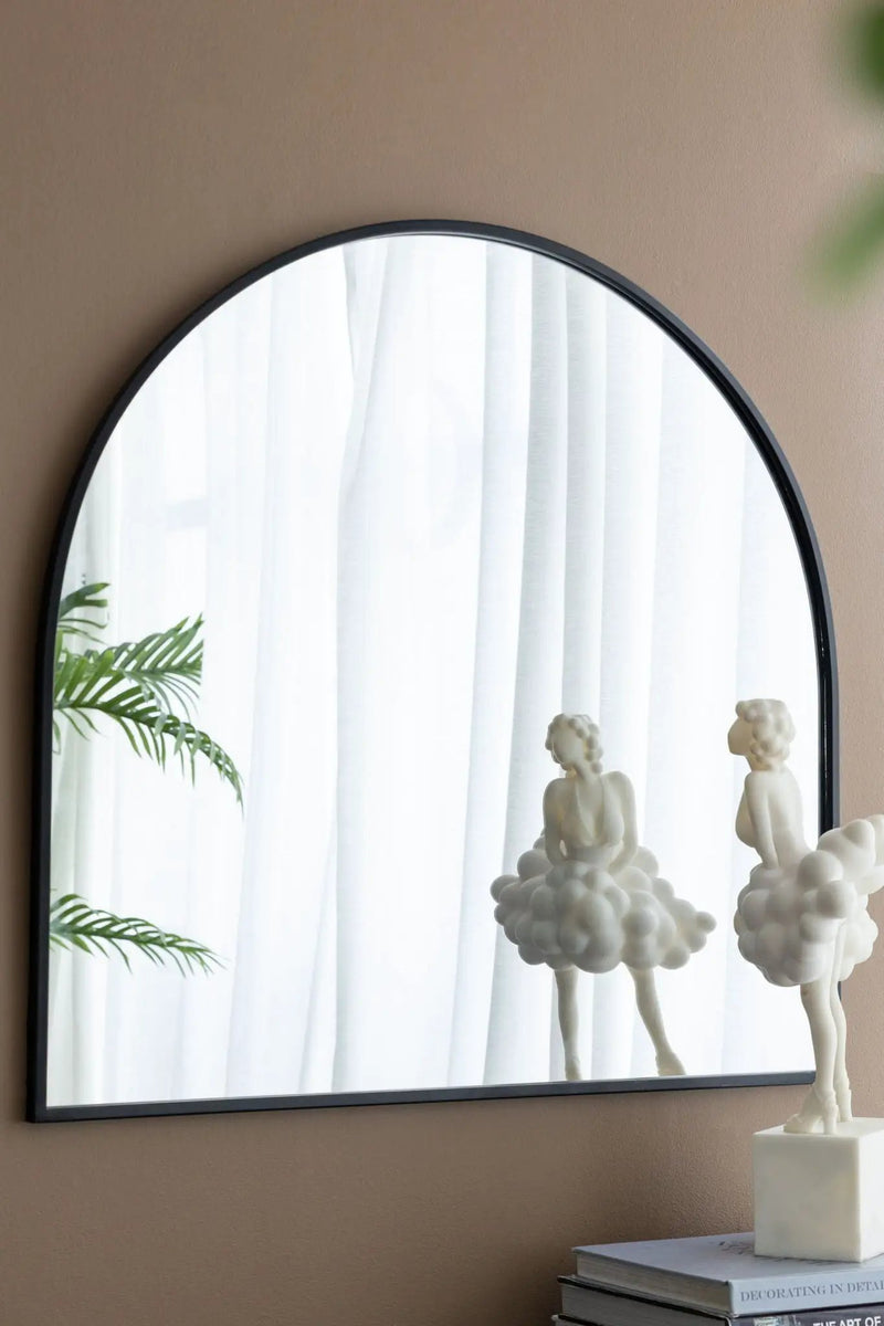 Arched Mirror With Metal Frame, Wall Mirror For Living Room Bedroom Entryway by HouseOfZazla