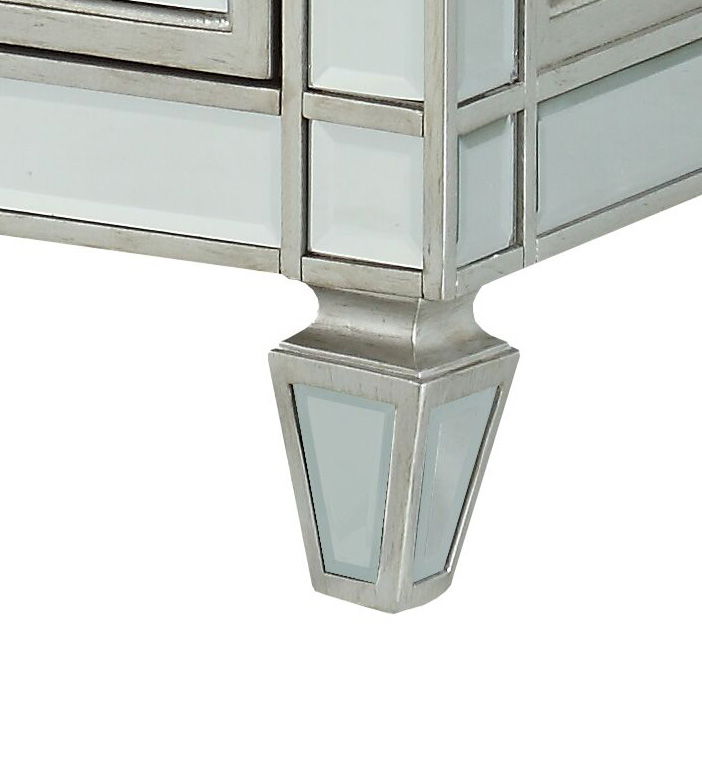Varian - Mirrored Nightstand - Silver by HouseOfZazla