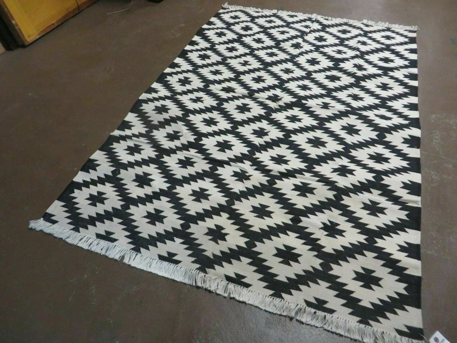 4' X 6' Hand Woven Wool Rug Contemporary Kilim Dhurrie Modern Oriental Area Rug by Jewel Rugs
