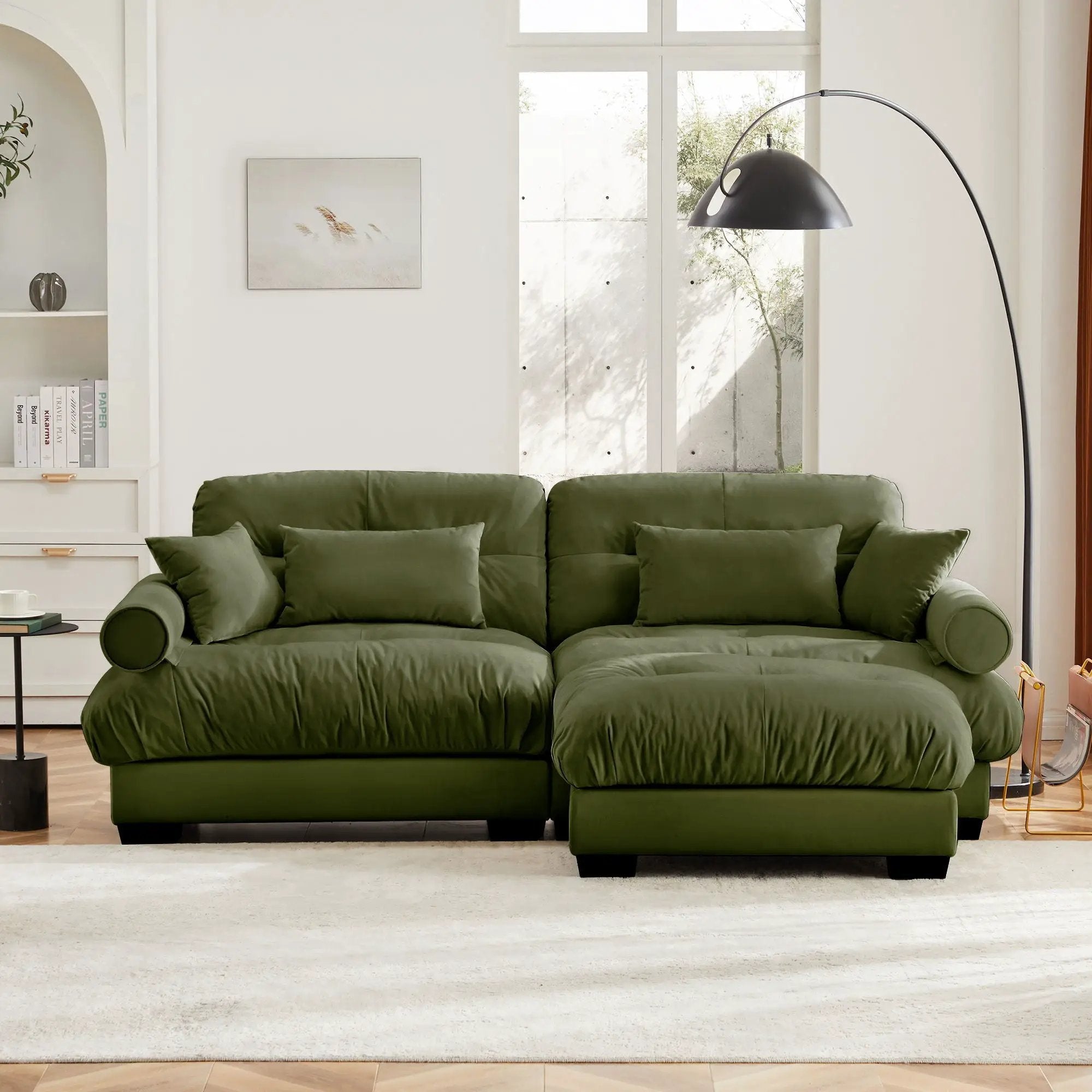 Super Comfort Oversized Modular Sectional Sofa With Movable Ottoman by Unique Piece Furniture