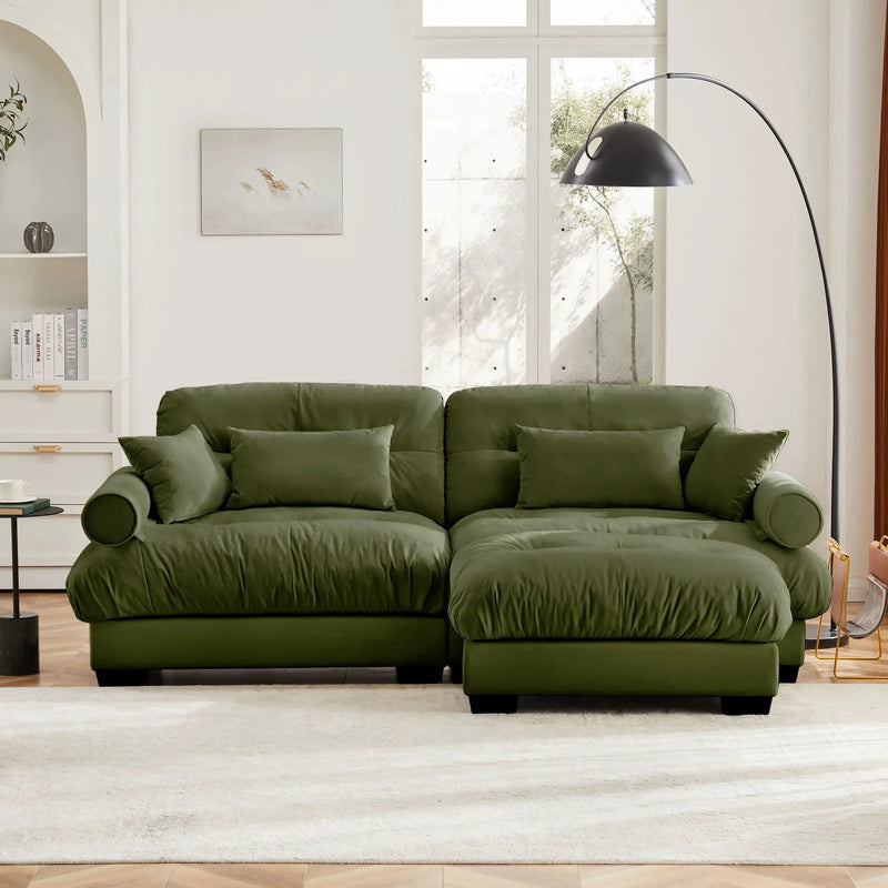 Super Comfort Oversized Modular Sectional Sofa With Movable Ottoman by Unique Piece Furniture