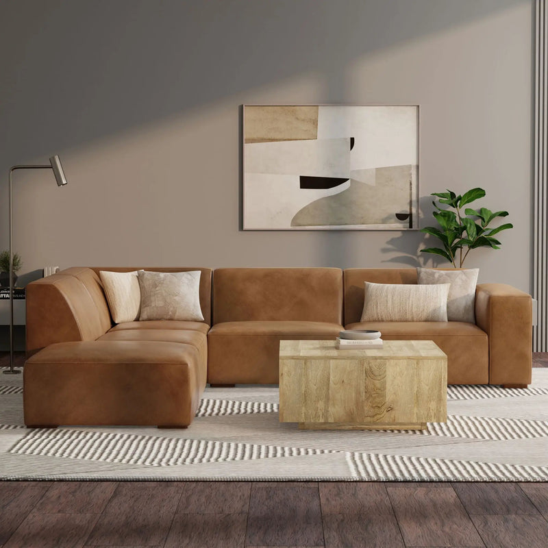 Rex - Handcrafted Sectional Sofa And Ottoman by Unique Piece Furniture