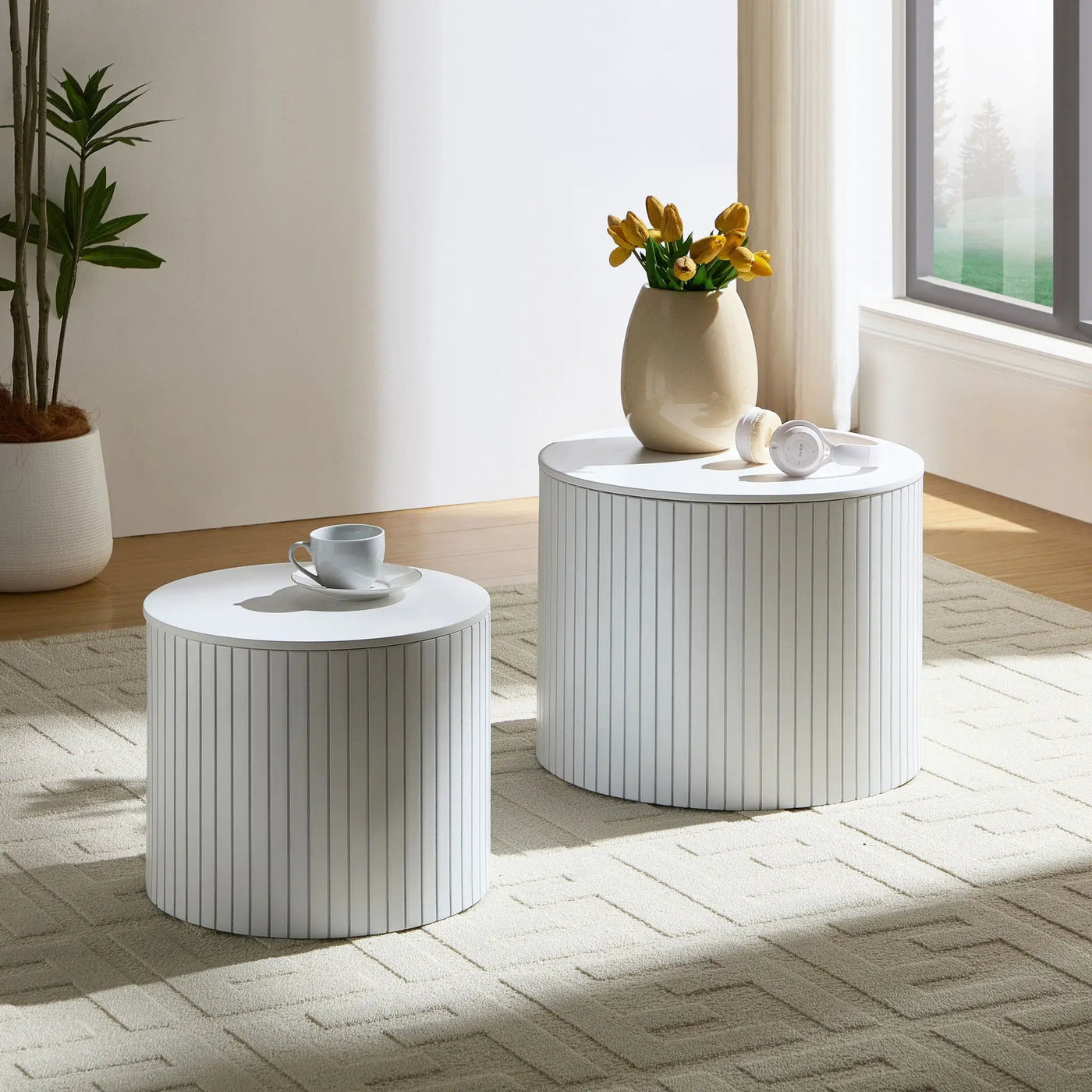 Handcrafted Nested Table Set, 2 Pieces by HouseOfZazla