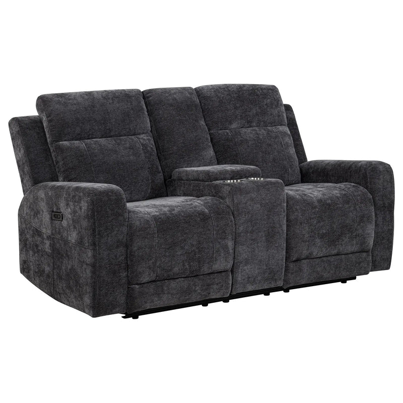 Kennett 3-piece Chenille Power Reclining Sofa Set Dark Grey by Unique Piece Furniture
