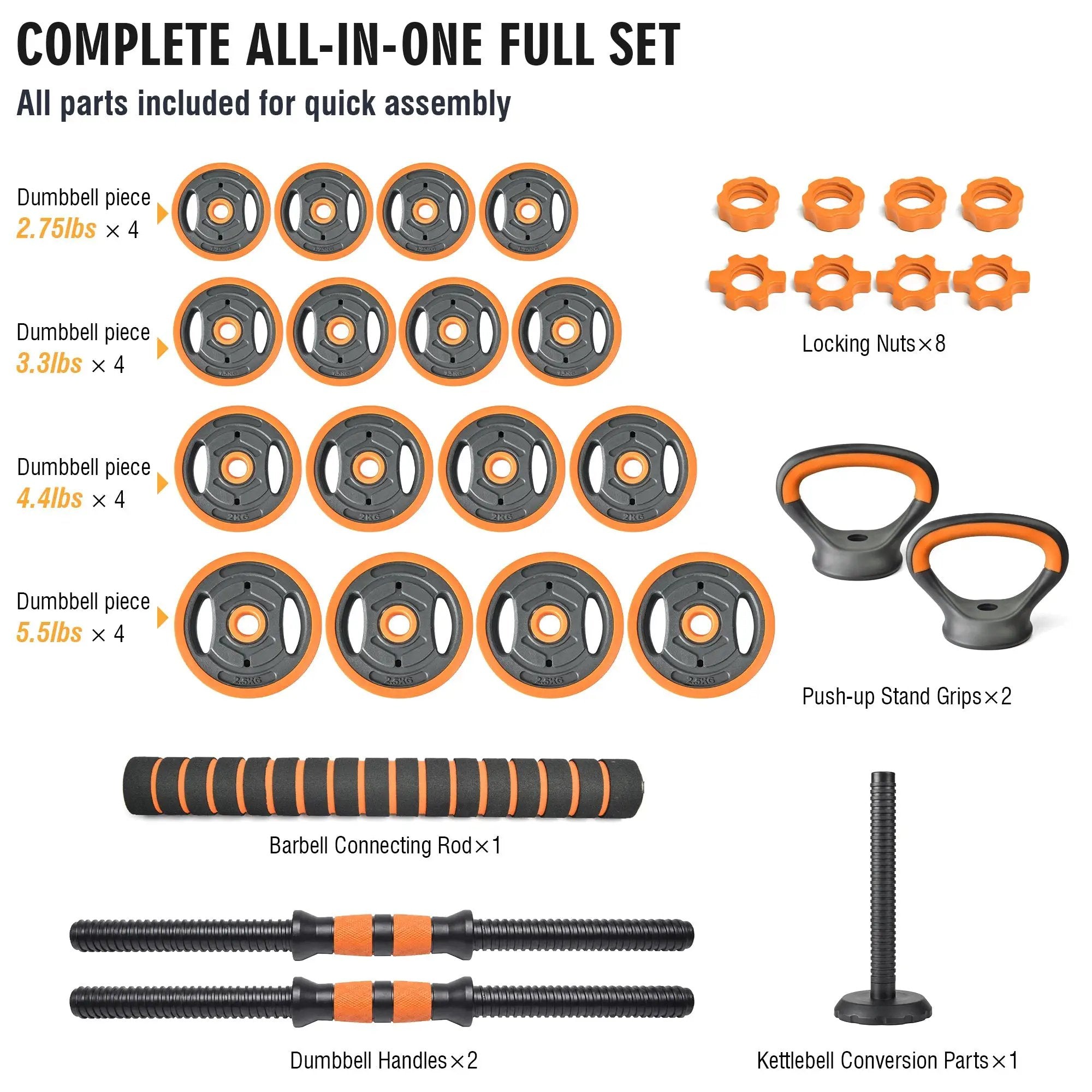 66LB Adjustable Dumbbell Set by HouseOfZazla
