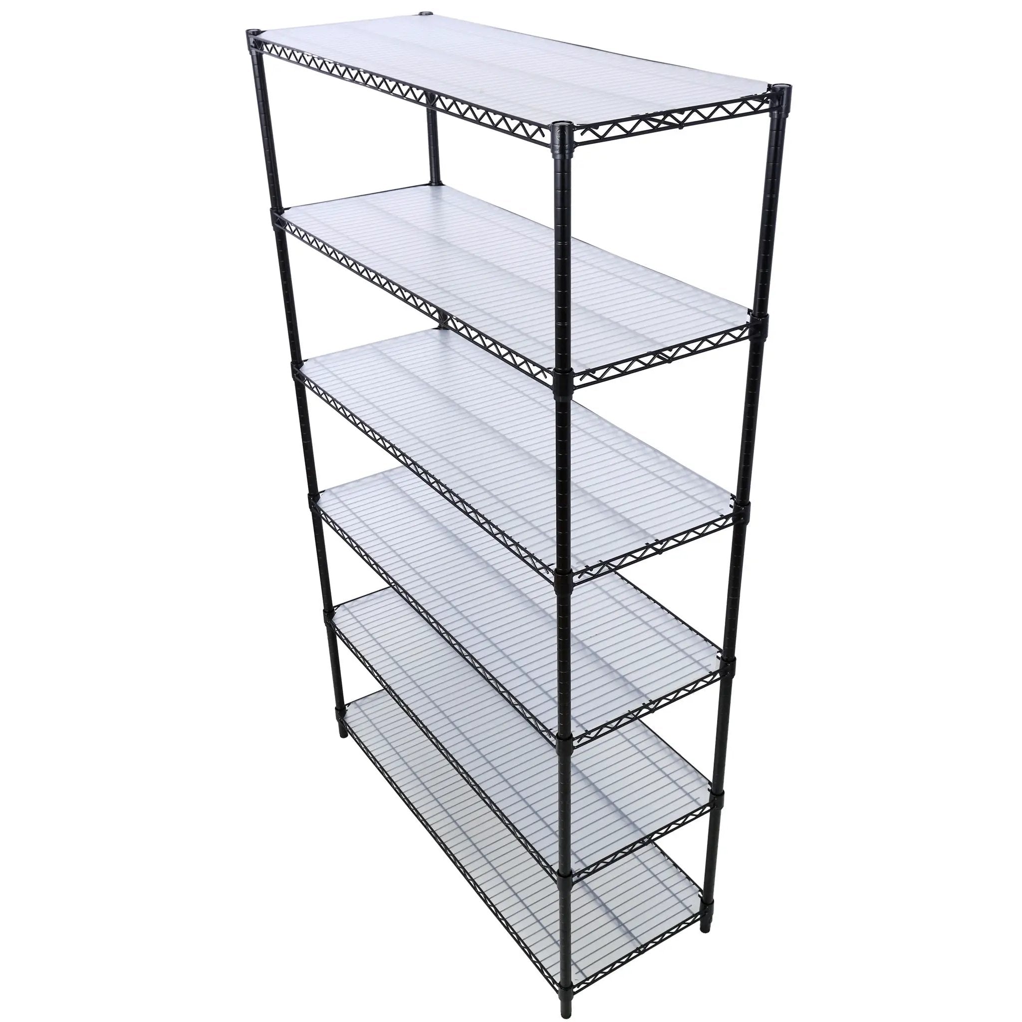6 Tier 6000Lbs Capacity Nsf Metal Shelf Wire Shelving Unit, Heavy Duty Adjustable Storage Rack With Wheels & Shelf Liners For Commercial Grade Utility Steel Storage Rack by Unique Piece Furniture
