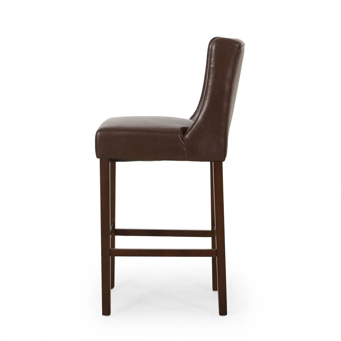 Solstara Upholstered Dining Barstool with Button Tufted and Wing Back by HouseOfZazla