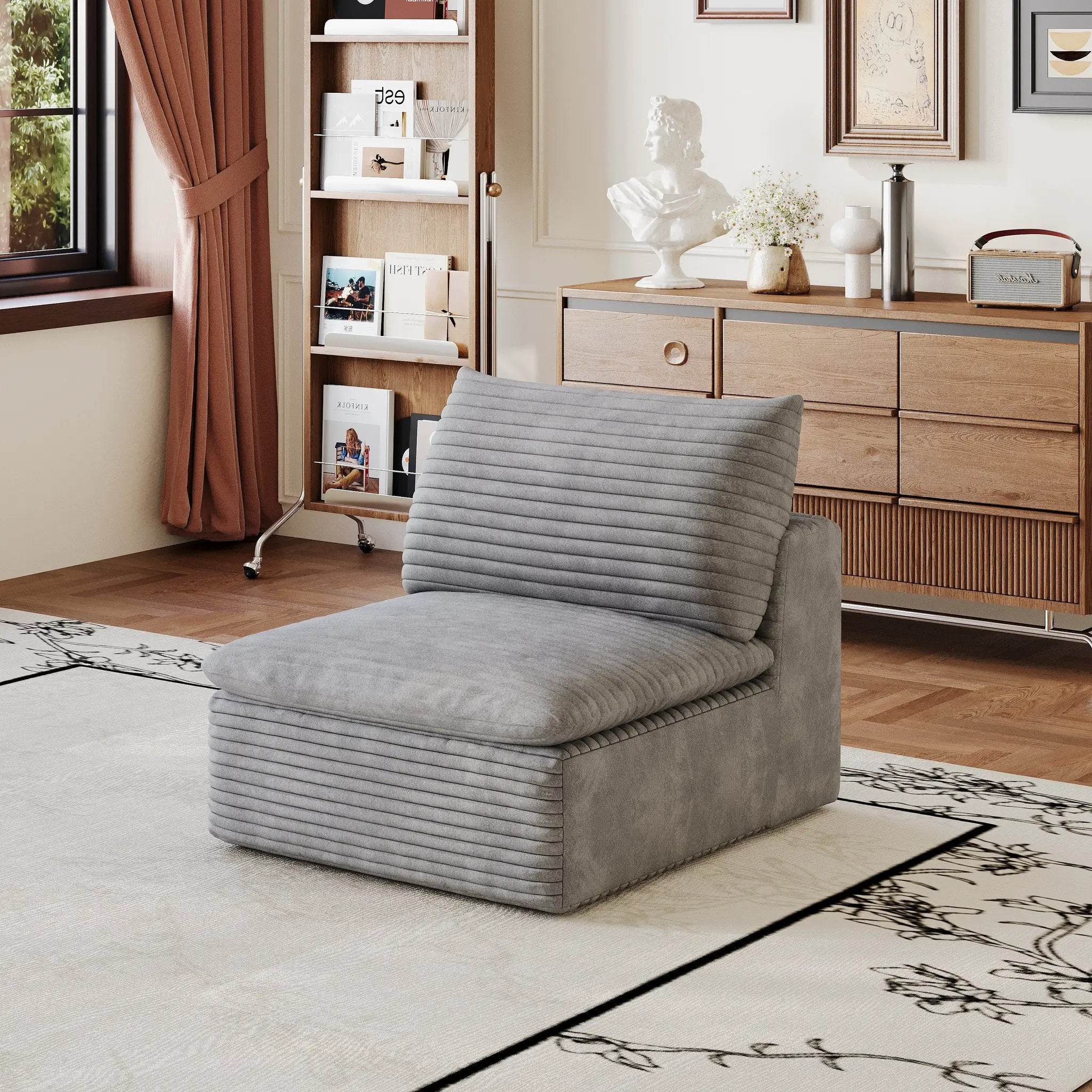 1 Middle Seat + 1 Ottoman by HouseOfZazla