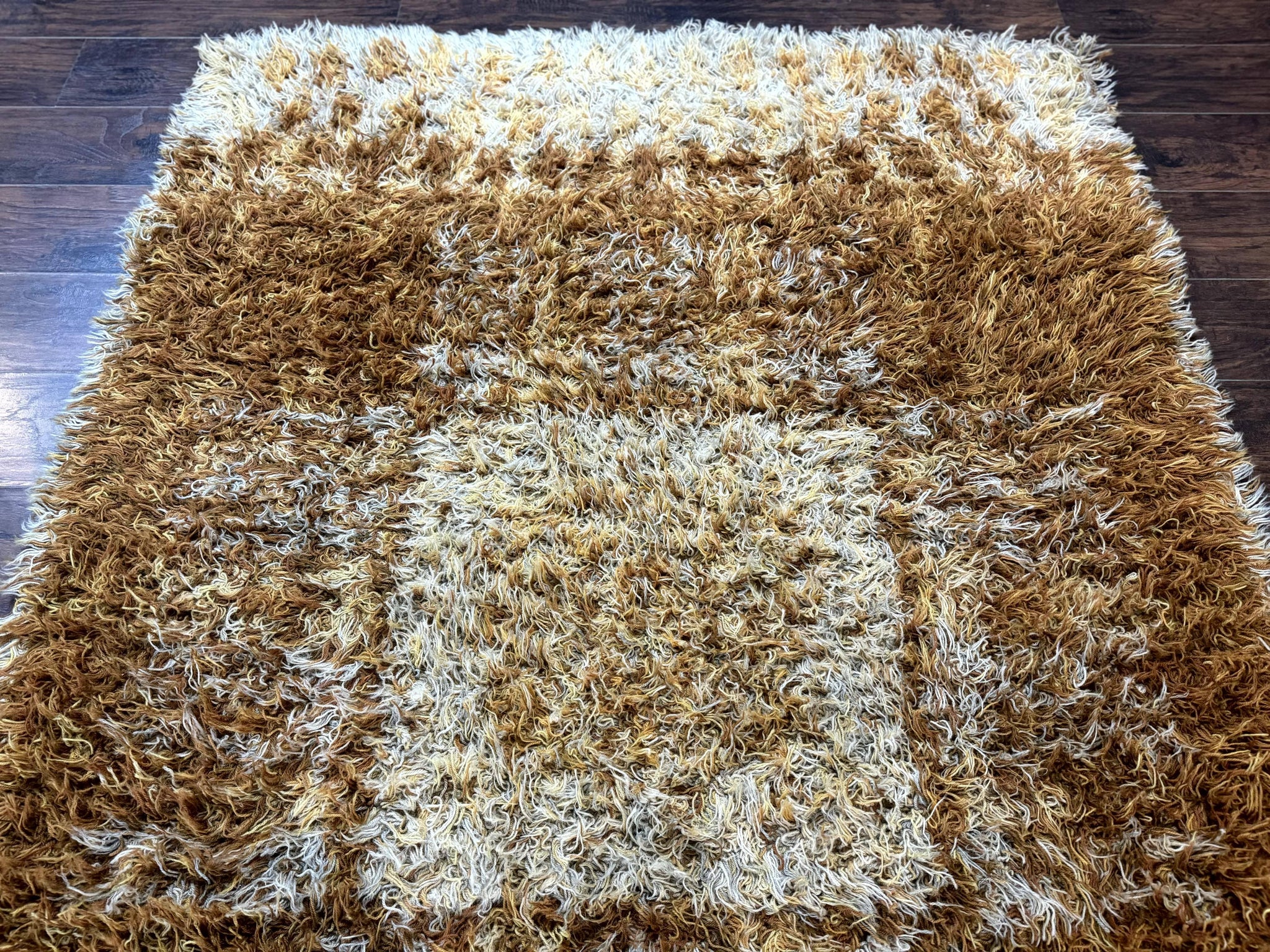 Vintage Rya Shag Rug 5.5 x 7.7 by Jewel Rugs