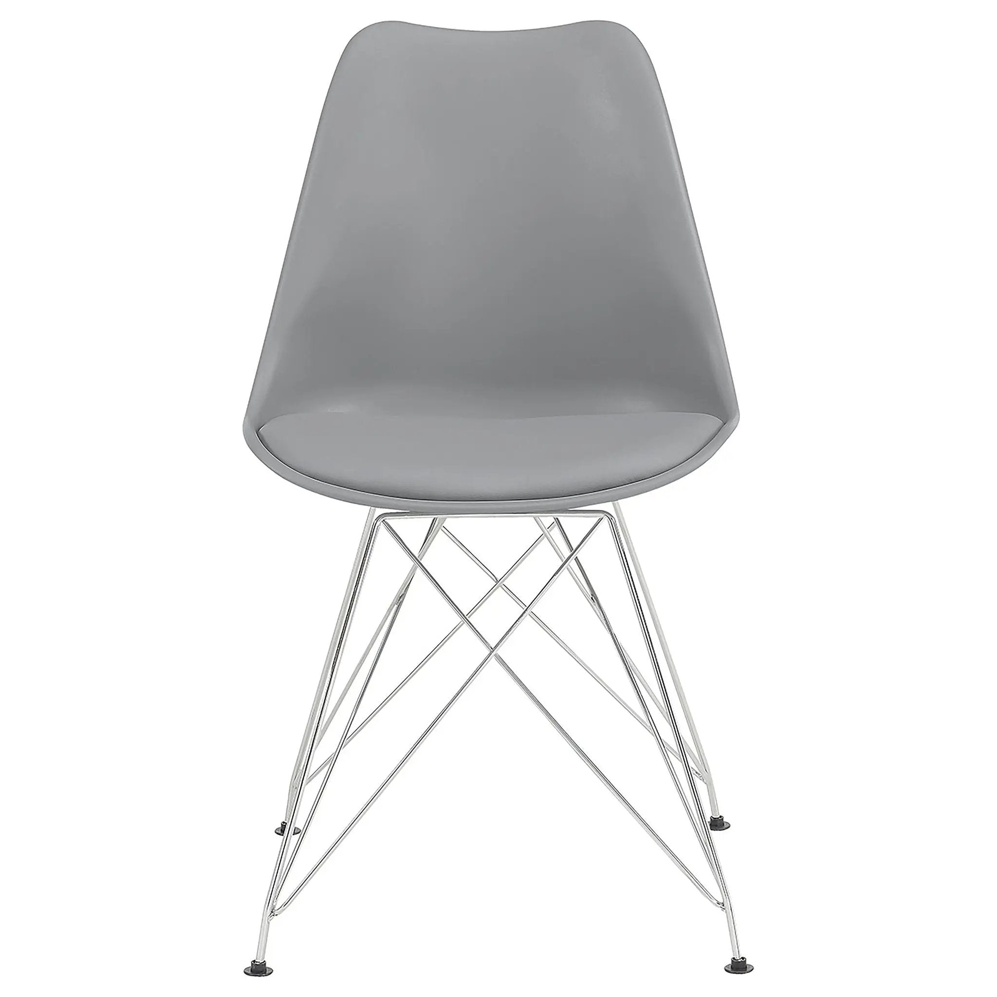 Padded Side Chair And Soft Upholstered Seat (Set of 2) - Gray by HouseOfZazla
