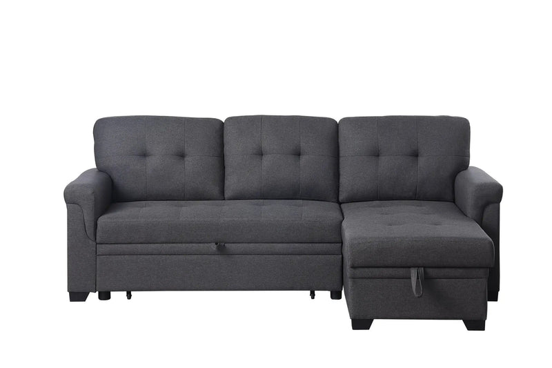 Lucca - Reversible Sleeper Sectional Sofa With Storage Chaise by HouseOfZazla