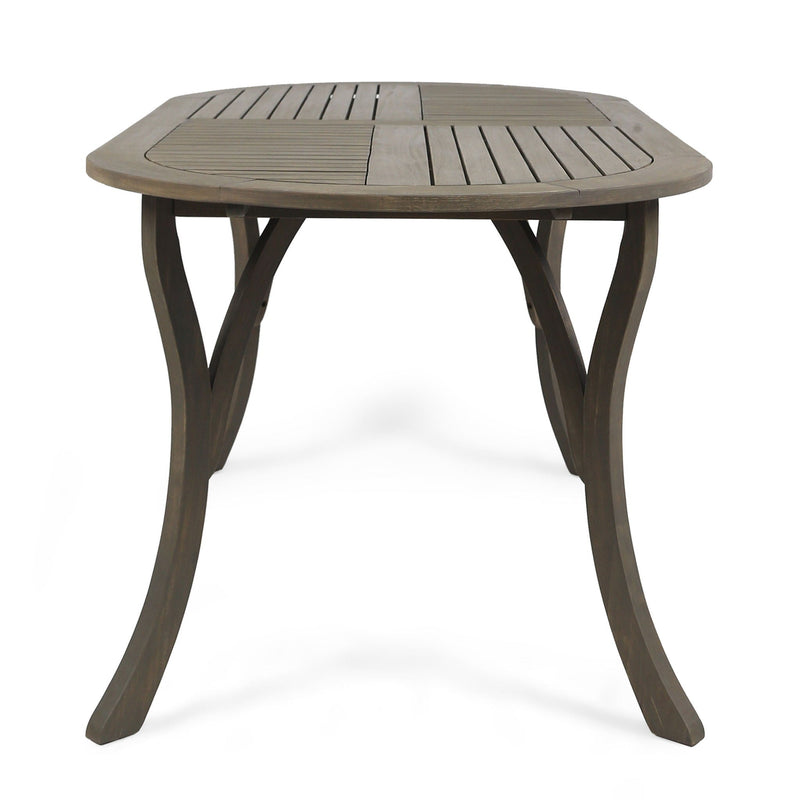 Outdoor Table With Smooth Lines, Slat Top by HouseOfZazla