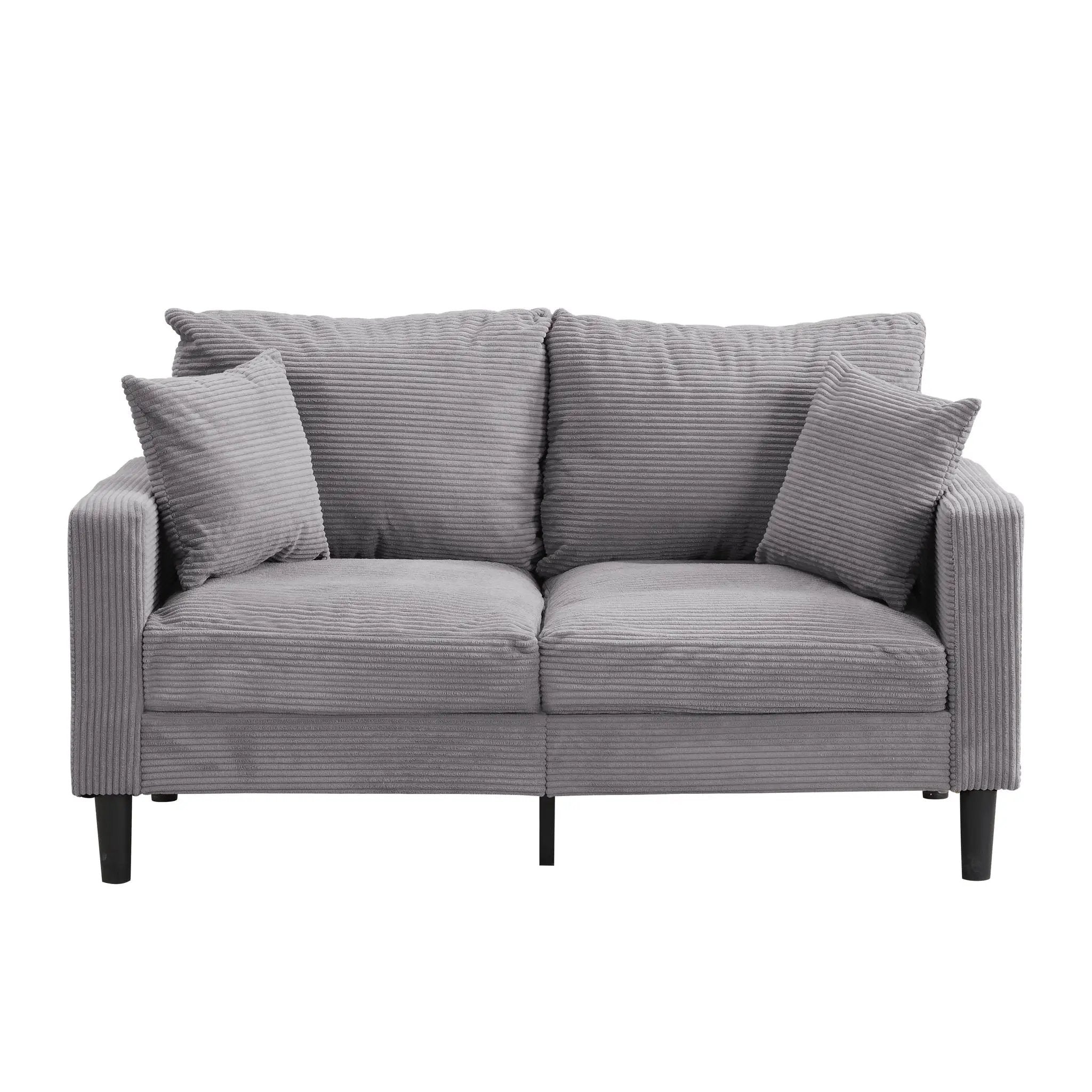 Modern Upholstered Loveseat Sofa, High Resilience by HouseOfZazla