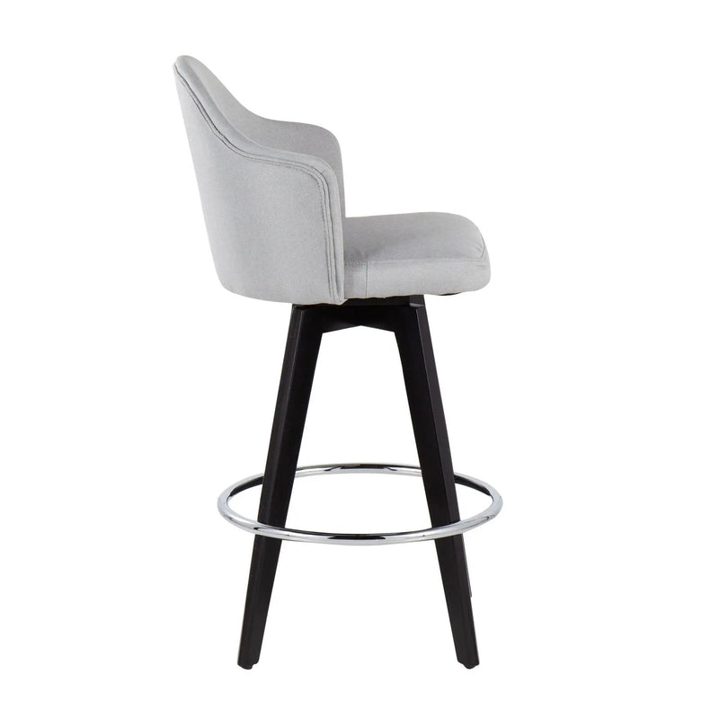 Ahoy - Contemporary Fixed Height Counter Stool With Round Footrest (Set of 2) by HouseOfZazla